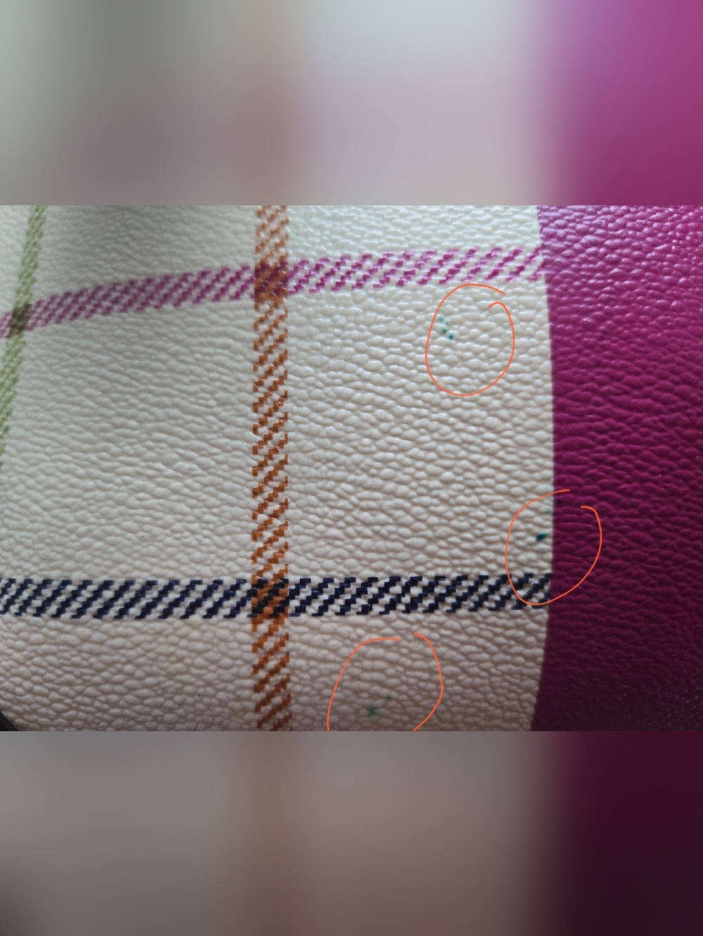 COACH Tattersall Pink/Cream Tote - Picture 5 of 6